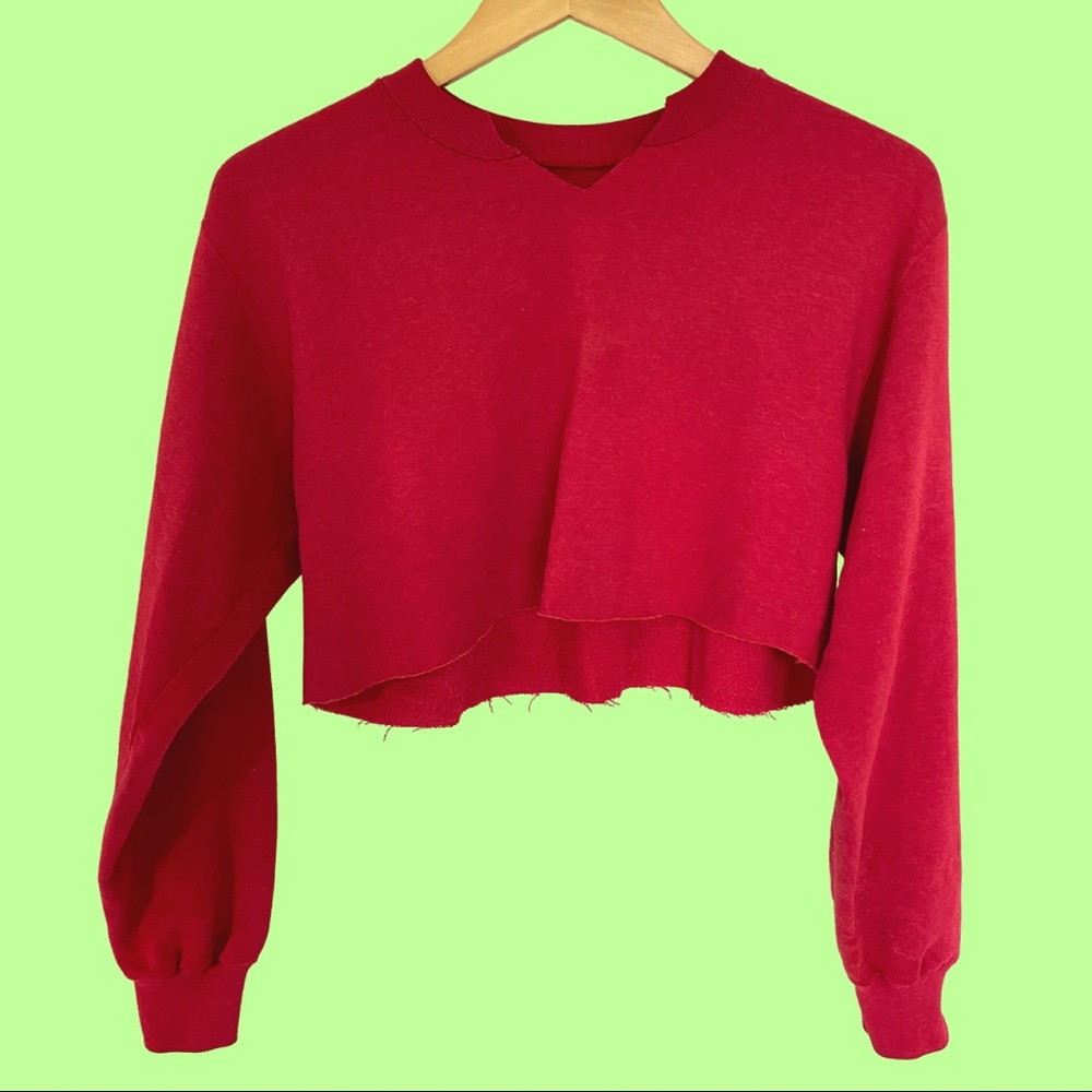Vintage cropped red sweatshirt size small